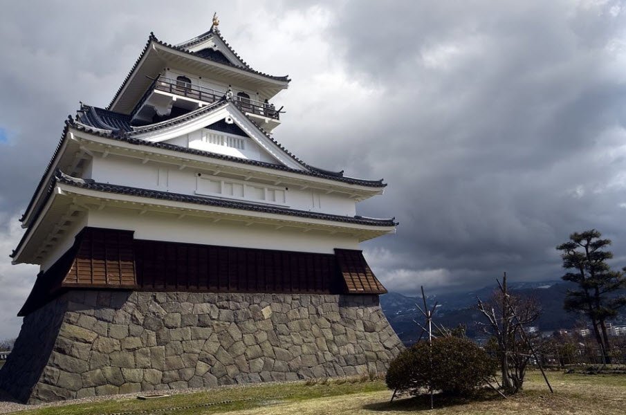 Kaminoyama Castle Ruins , Japan